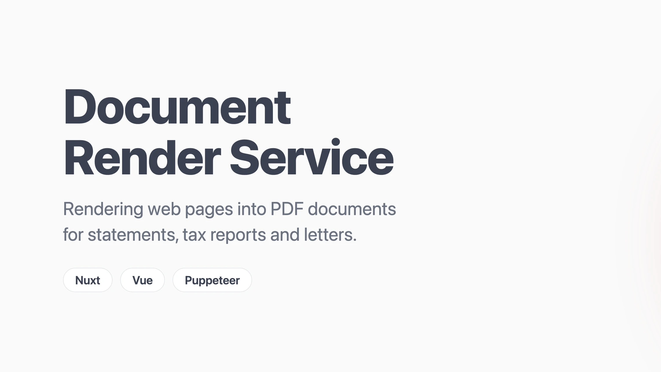 Document Render Service