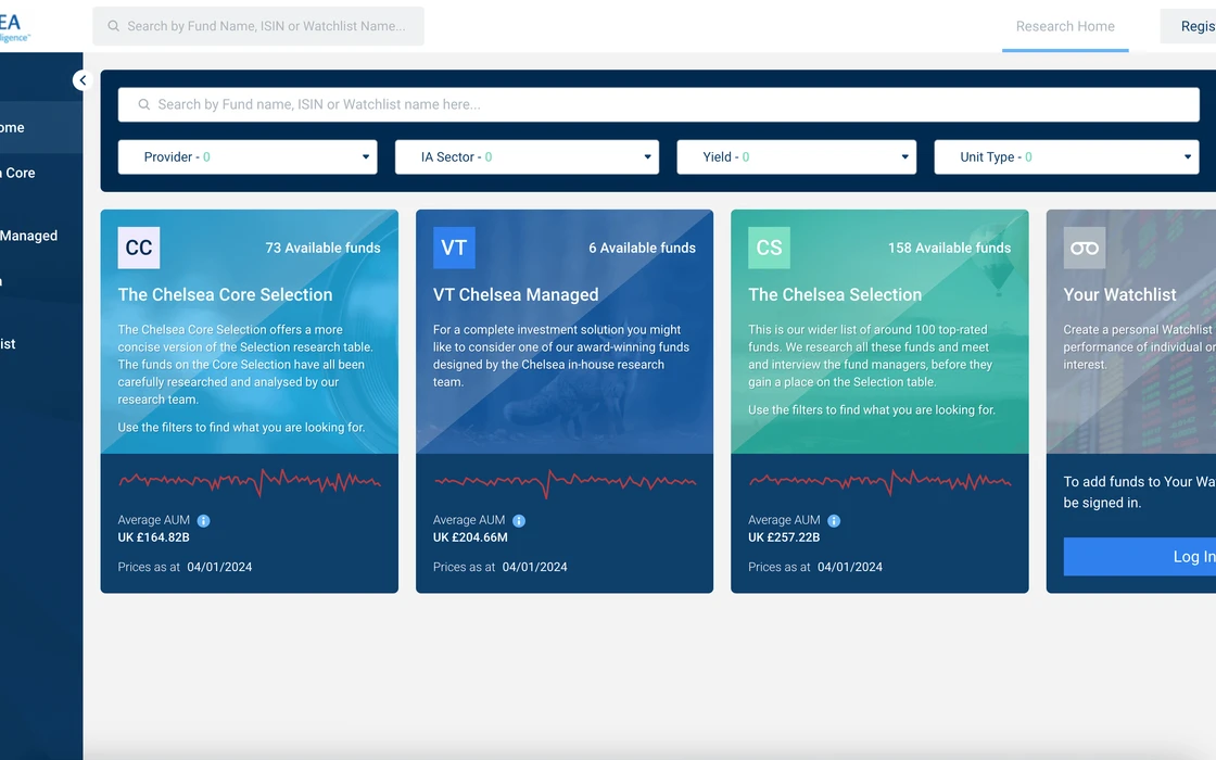 Research Portal screenshot 1