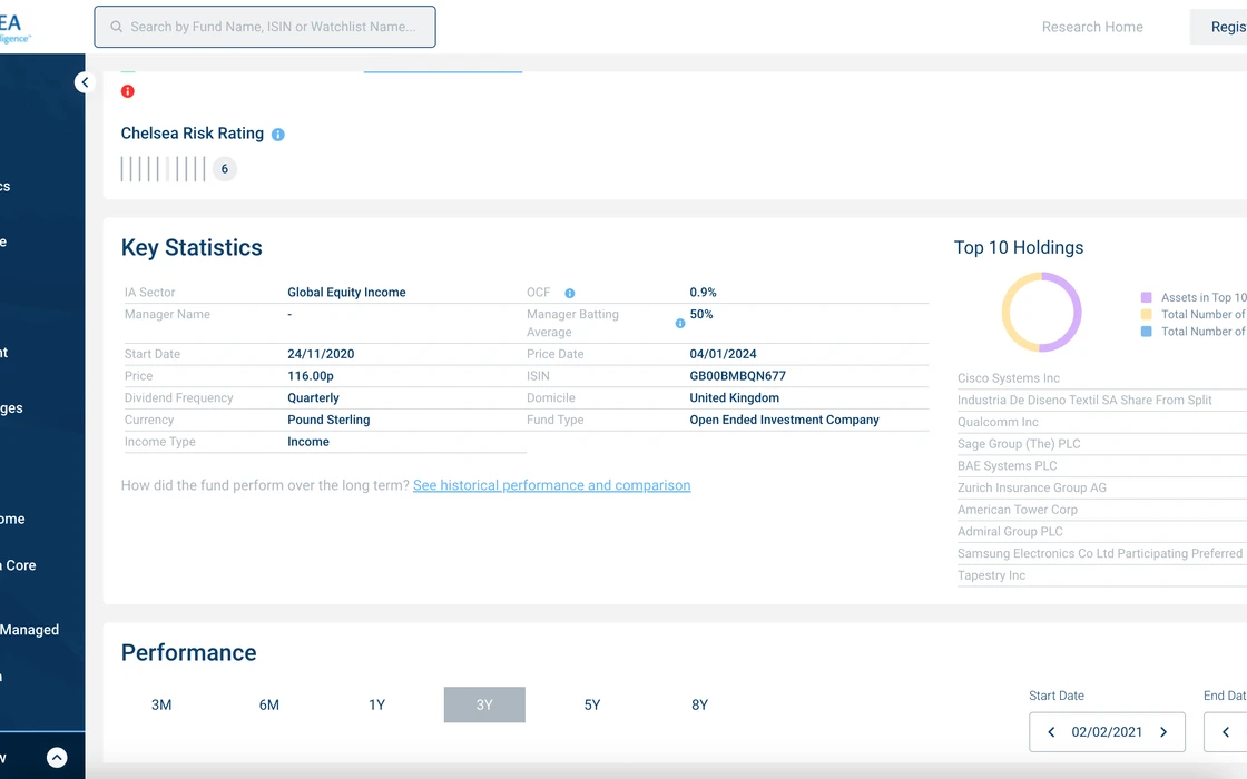 Research Portal screenshot 4