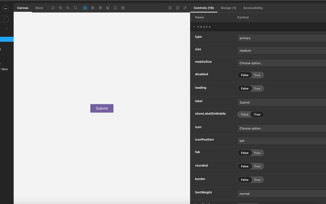 Storybook screenshot 1