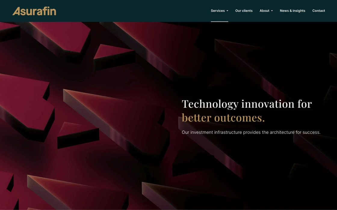Asurafin Website screenshot 2