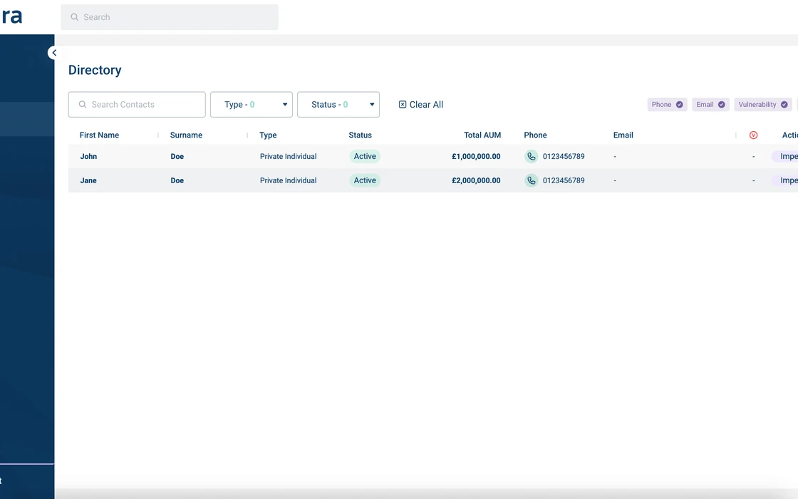 Advisor Portal screenshot 2