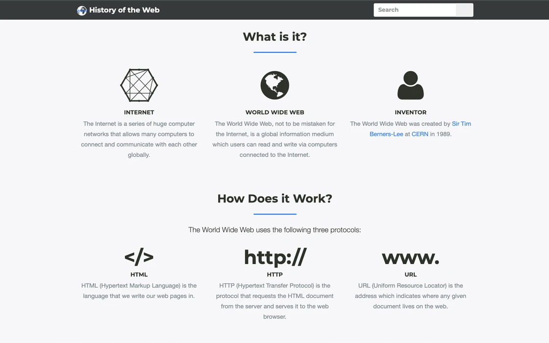 History of the Web screenshot 4