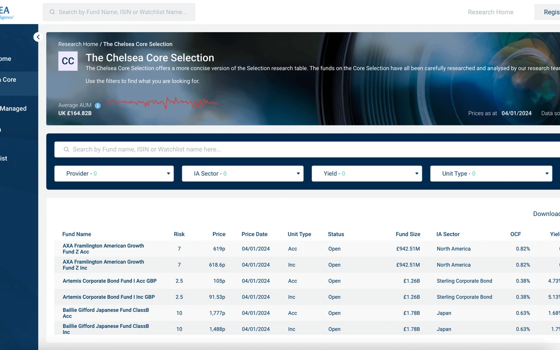 Research Portal screenshot 2