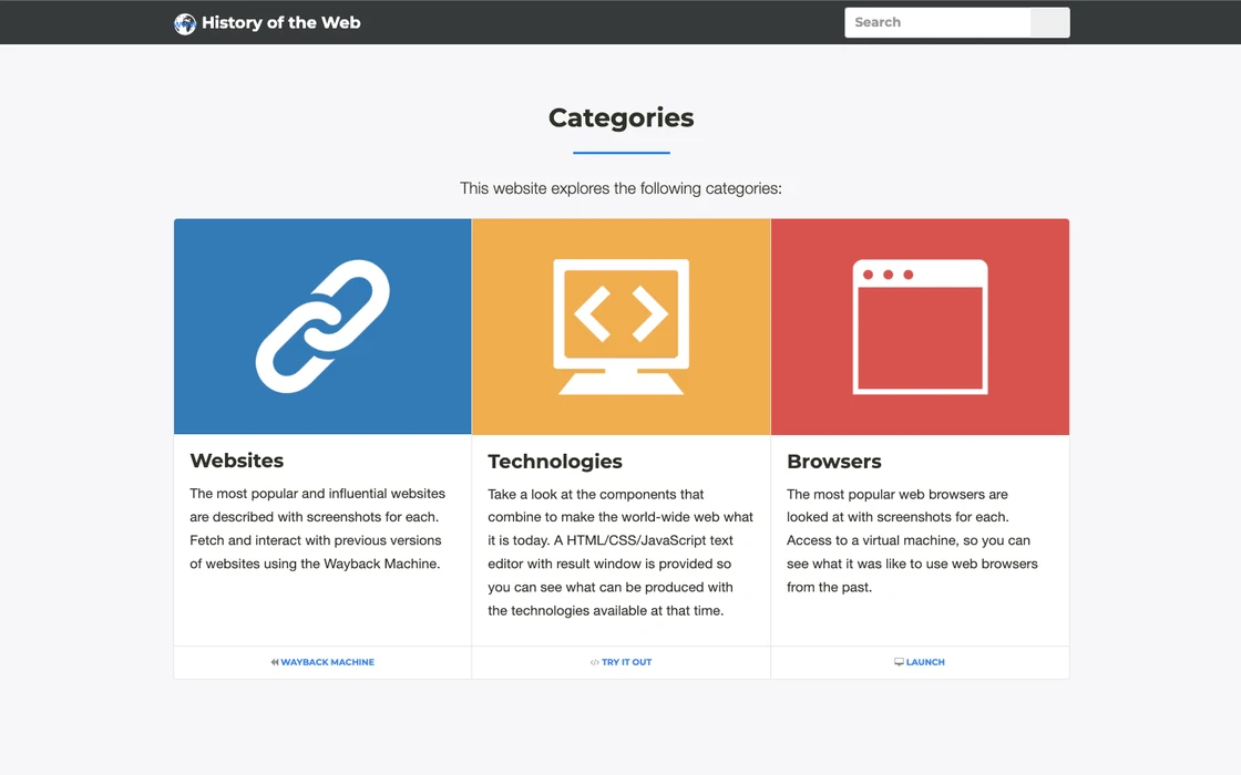 History of the Web screenshot 3