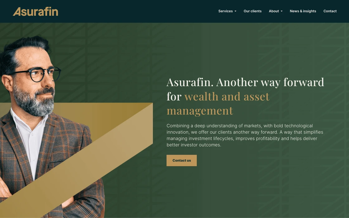 Asurafin Website screenshot 1