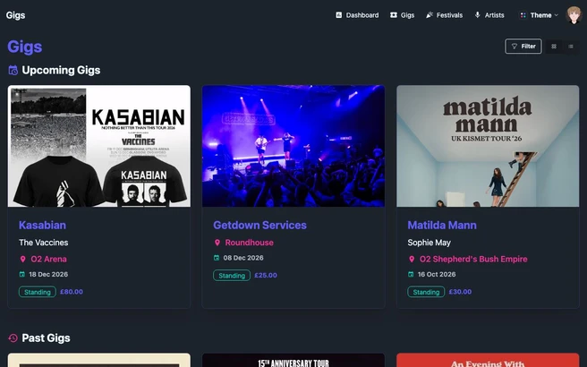 Gigs screenshot 1