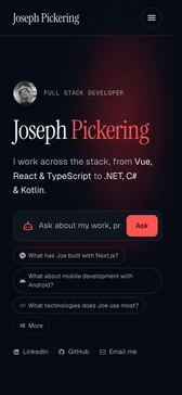 Portfolio mobile screenshot 1