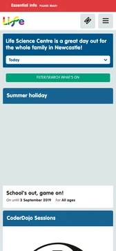 Centre for Life mobile screenshot 2